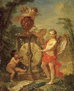 Cupid Sharpening His Arrow Natoire, Charles Joseph